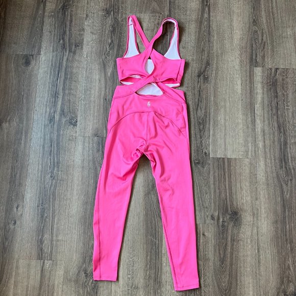 NEW Free People Movement Back it Up Jumpsuit Pink - Picture 10 of 15
